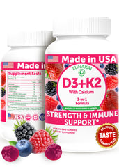 Hero image of Lunakai Vitamin D3 K2 Gummies with Calcium, USA made