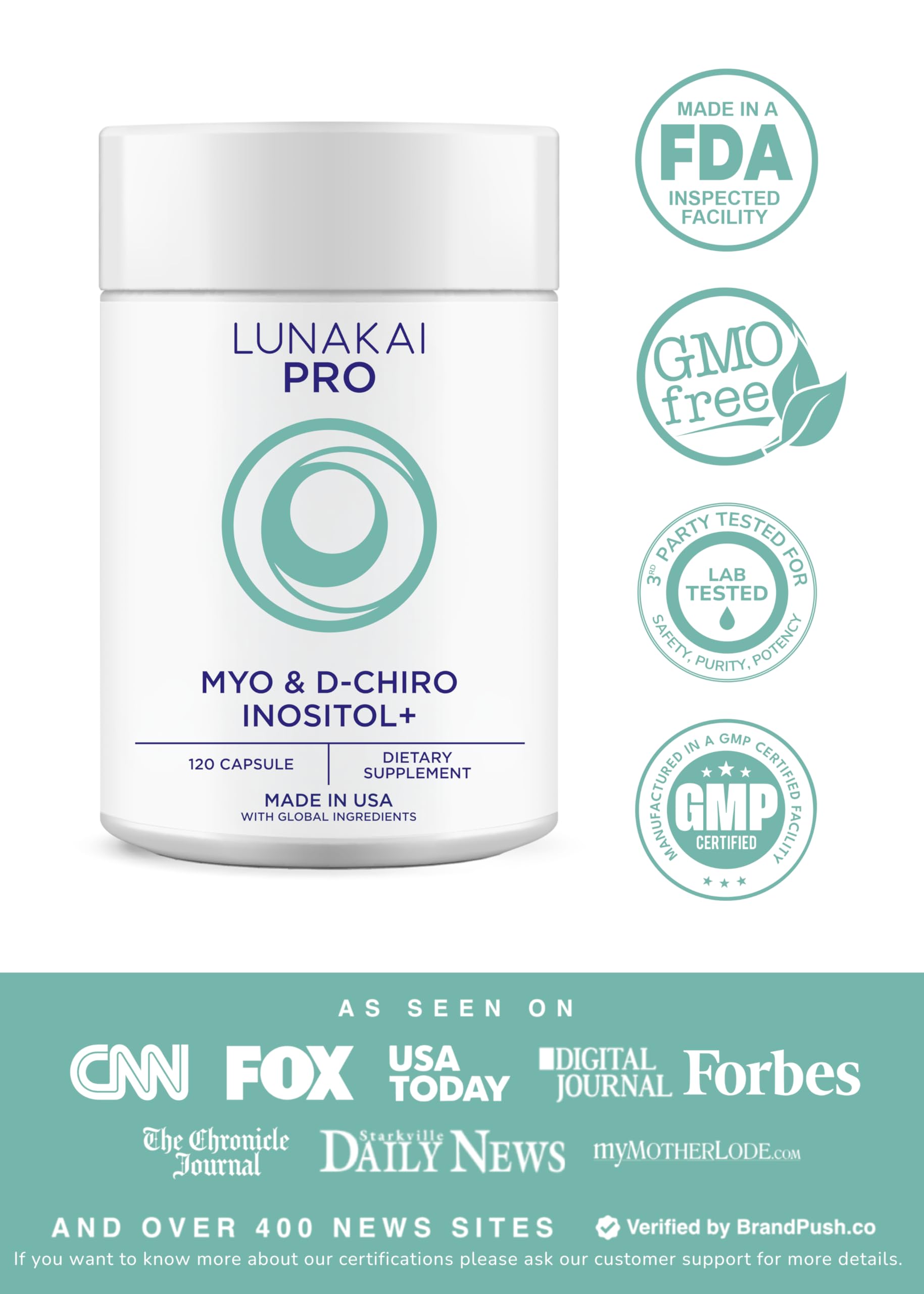 Lunakai supplement facts label emphasizing transparent ingredient dosing