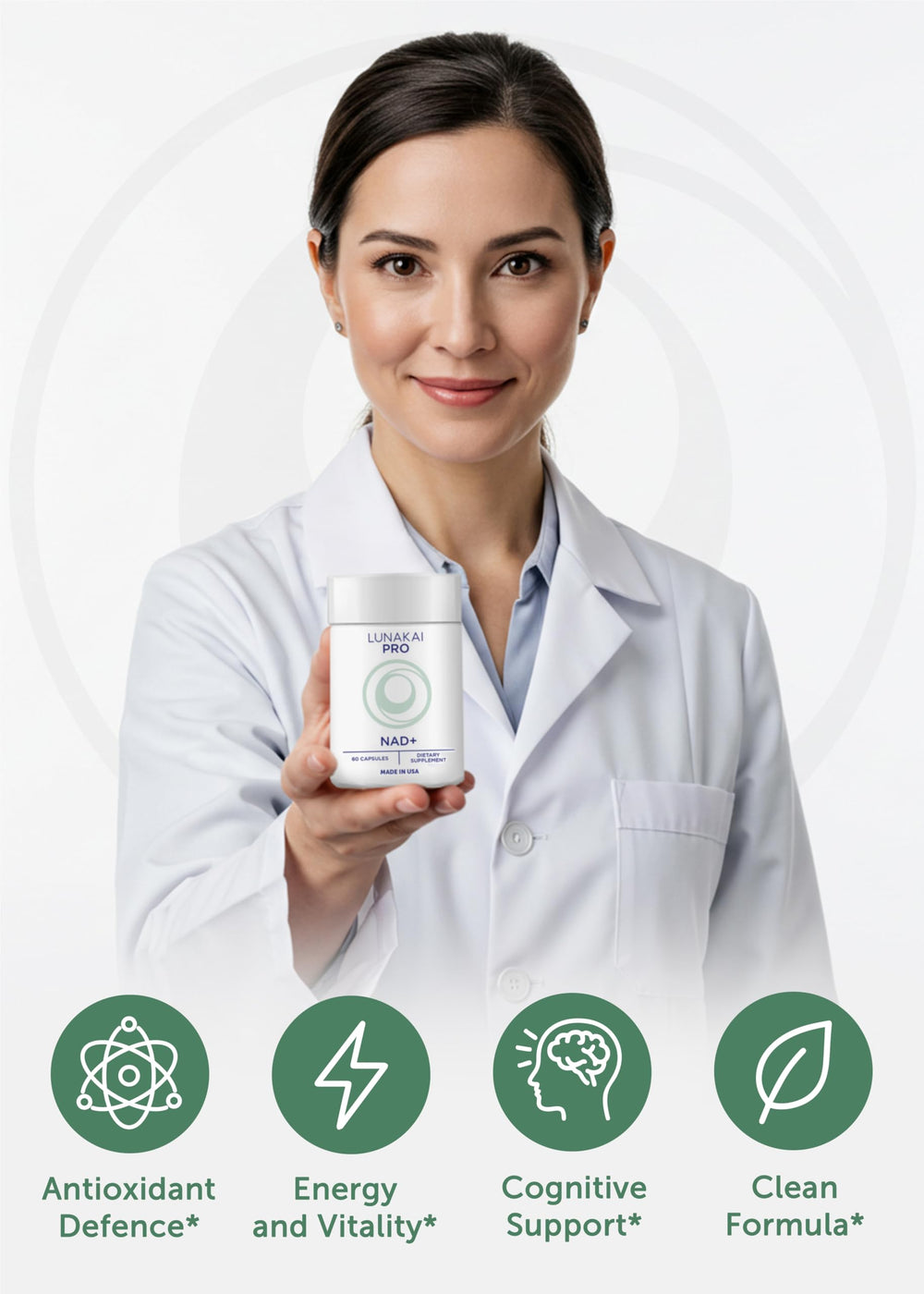 Brain health and cognitive function concept with Lunakai