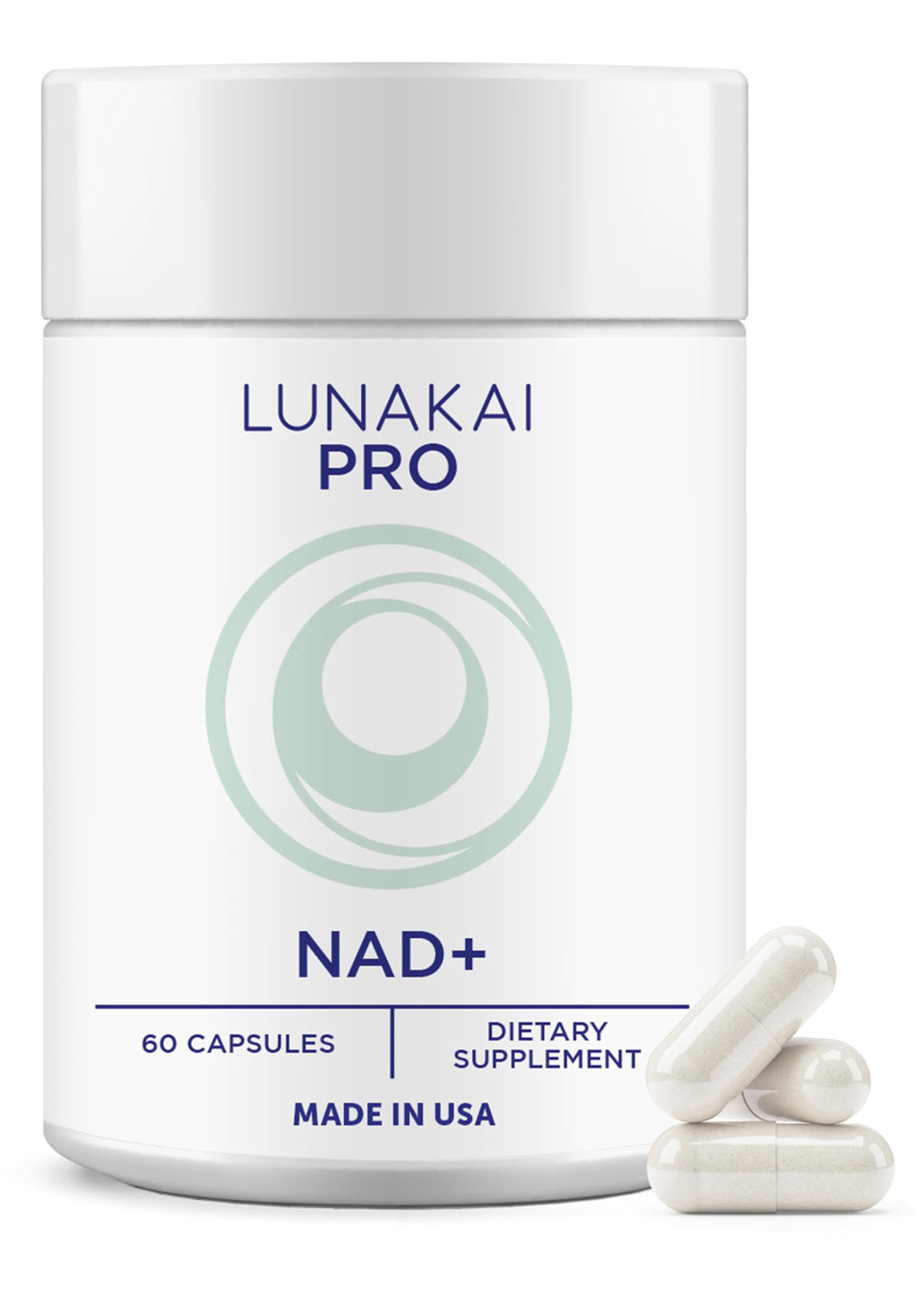 Lunakai PRO NAD+ NR Resveratrol bottle front view