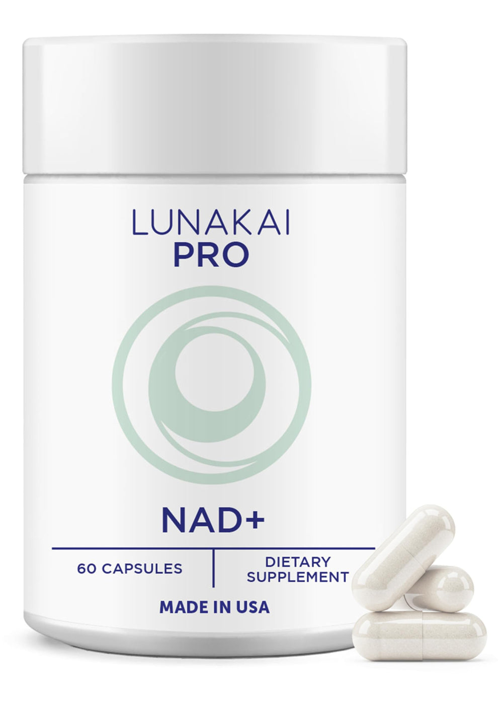 Lunakai PRO NAD+ NR Resveratrol bottle front view