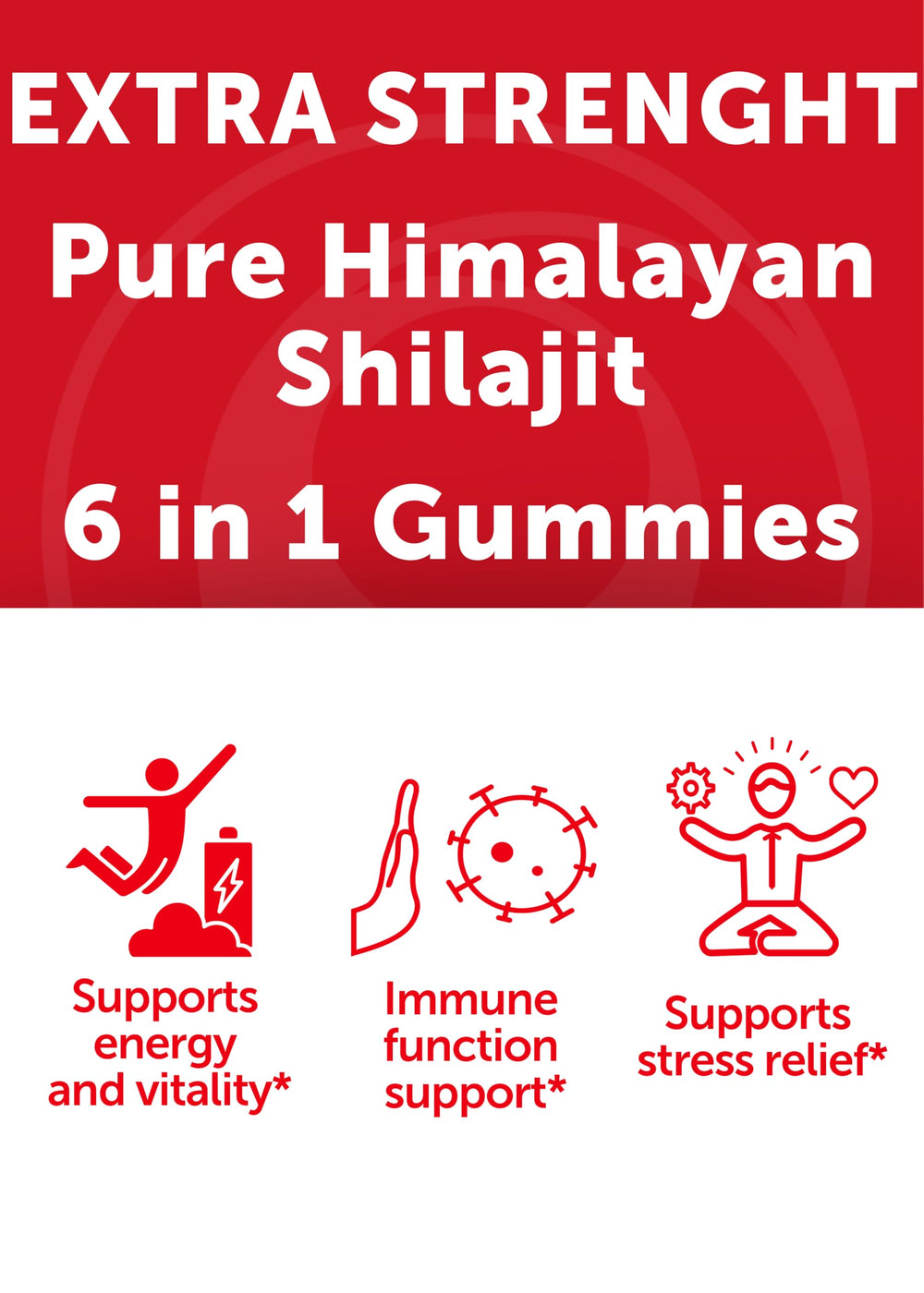 Chaga mushroom and shilajit ingredients graphic for Lunakai