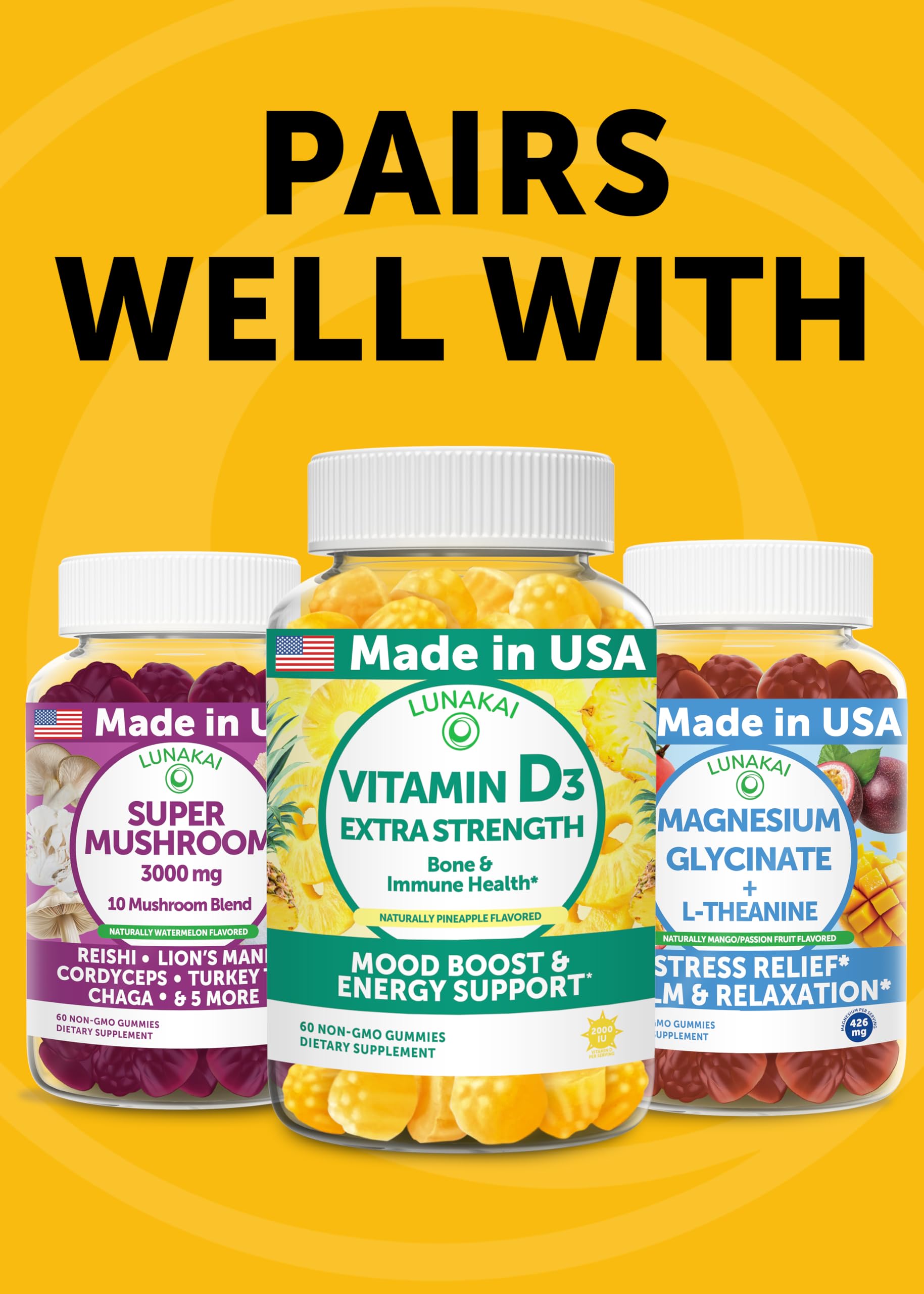 Gummy bottle ready for daily wellness routine