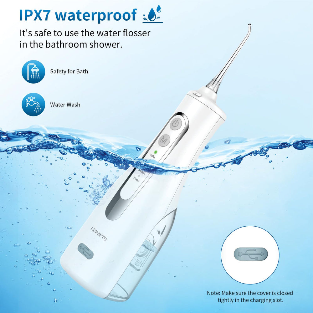 Rechargeable battery and USB charging port for the LURAFTO water flosser