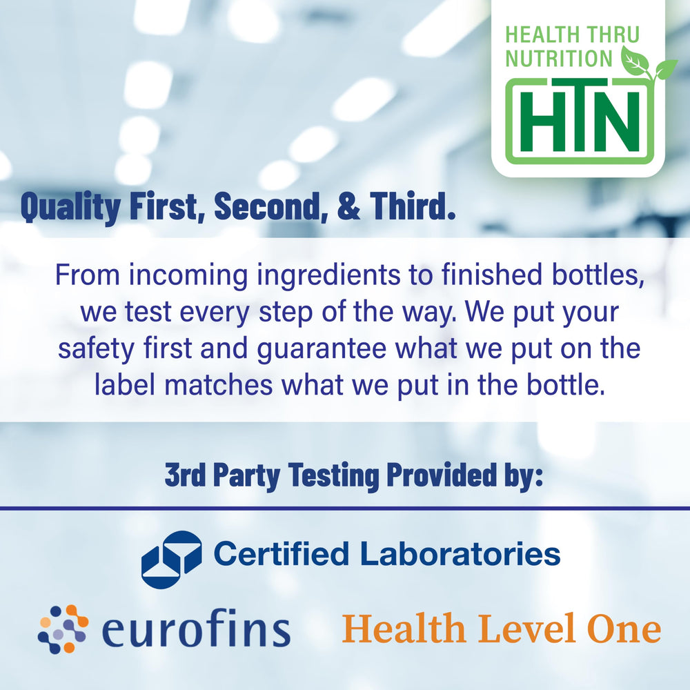 Health Thru Nutrition branding on product packaging