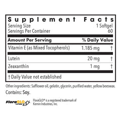 Close-up of lutein and zeaxanthin capsules