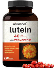 Product hero image: Lutein 40mg + Zeaxanthin 1,600mcg softgels