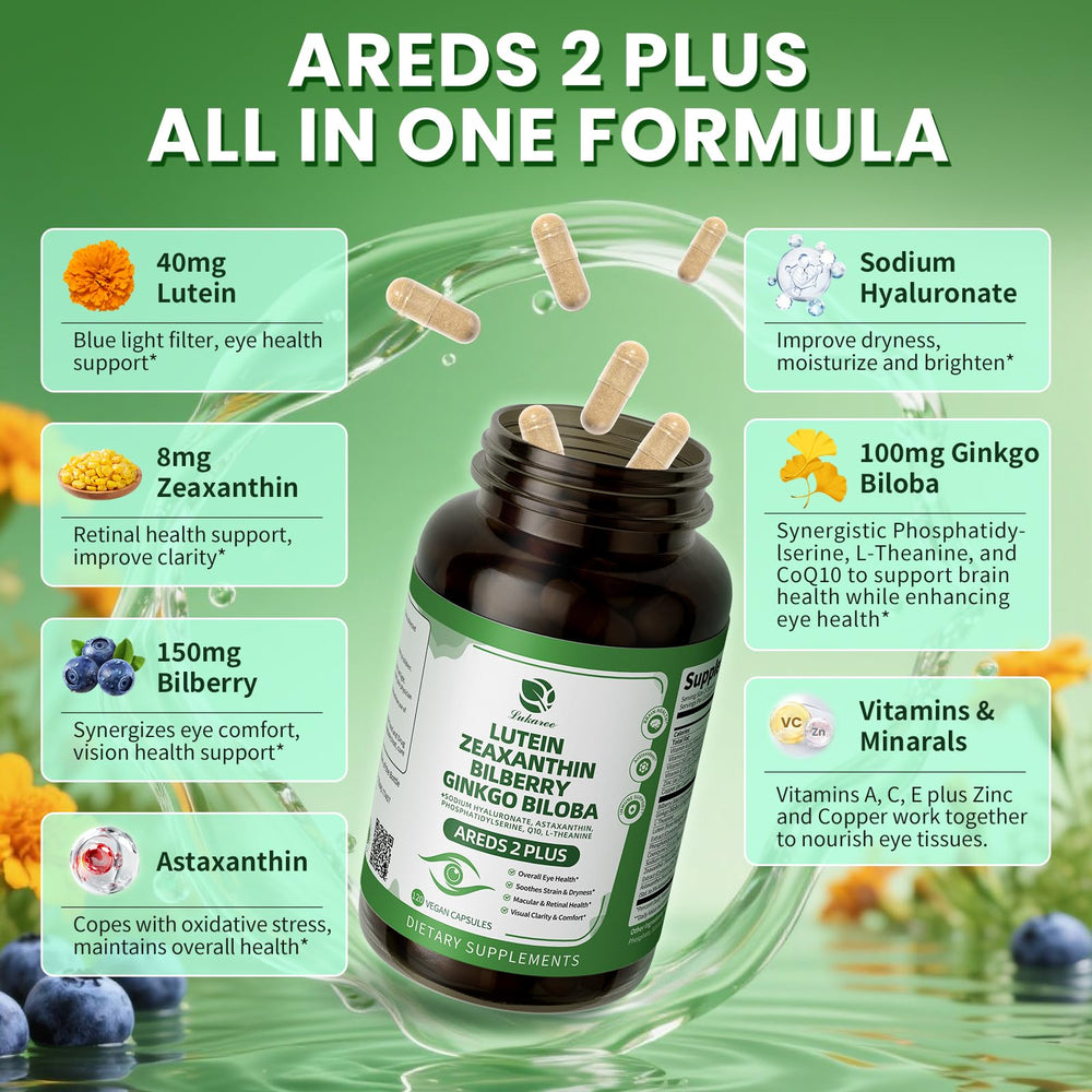 Advanced AREDS2 eye health formula with bilberry and astaxanthin