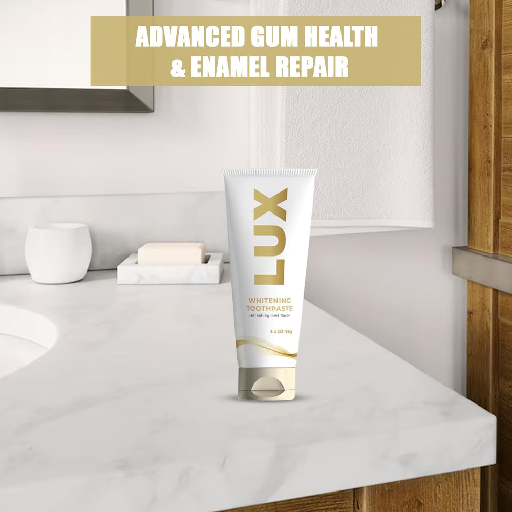 Close-up of toothpaste designed for sensitive teeth