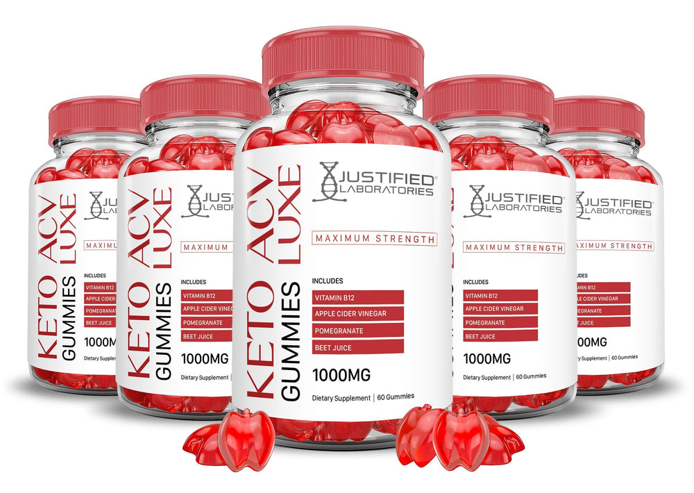 Hero image for the 5-pack Luxe Keto ACV Gummies Advanced Formula 1000mg