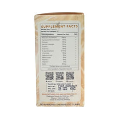 Five capsules displayed beside Luxe Skin bottle