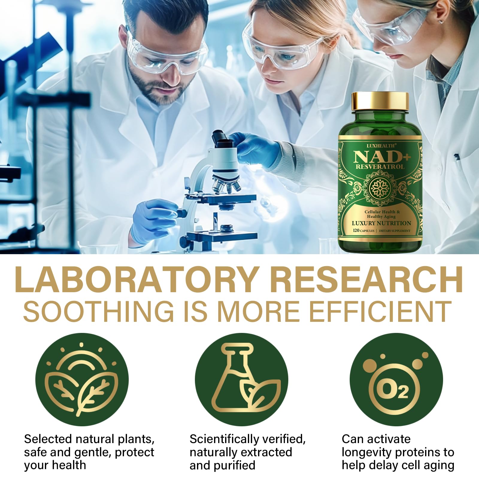 Bottle featuring 120 capsules for a two-month supply