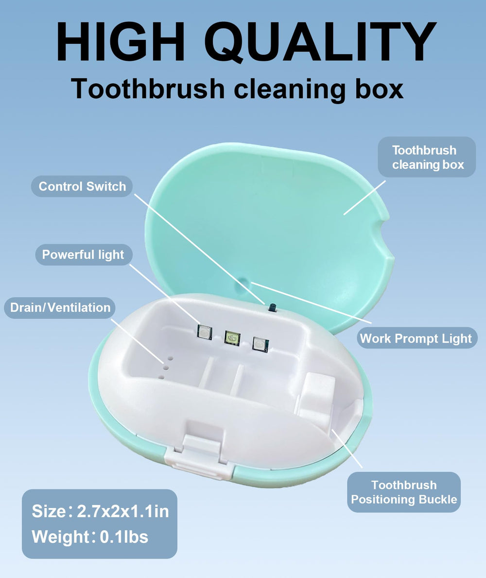 Adjustable silicone clip fits most toothbrush heads