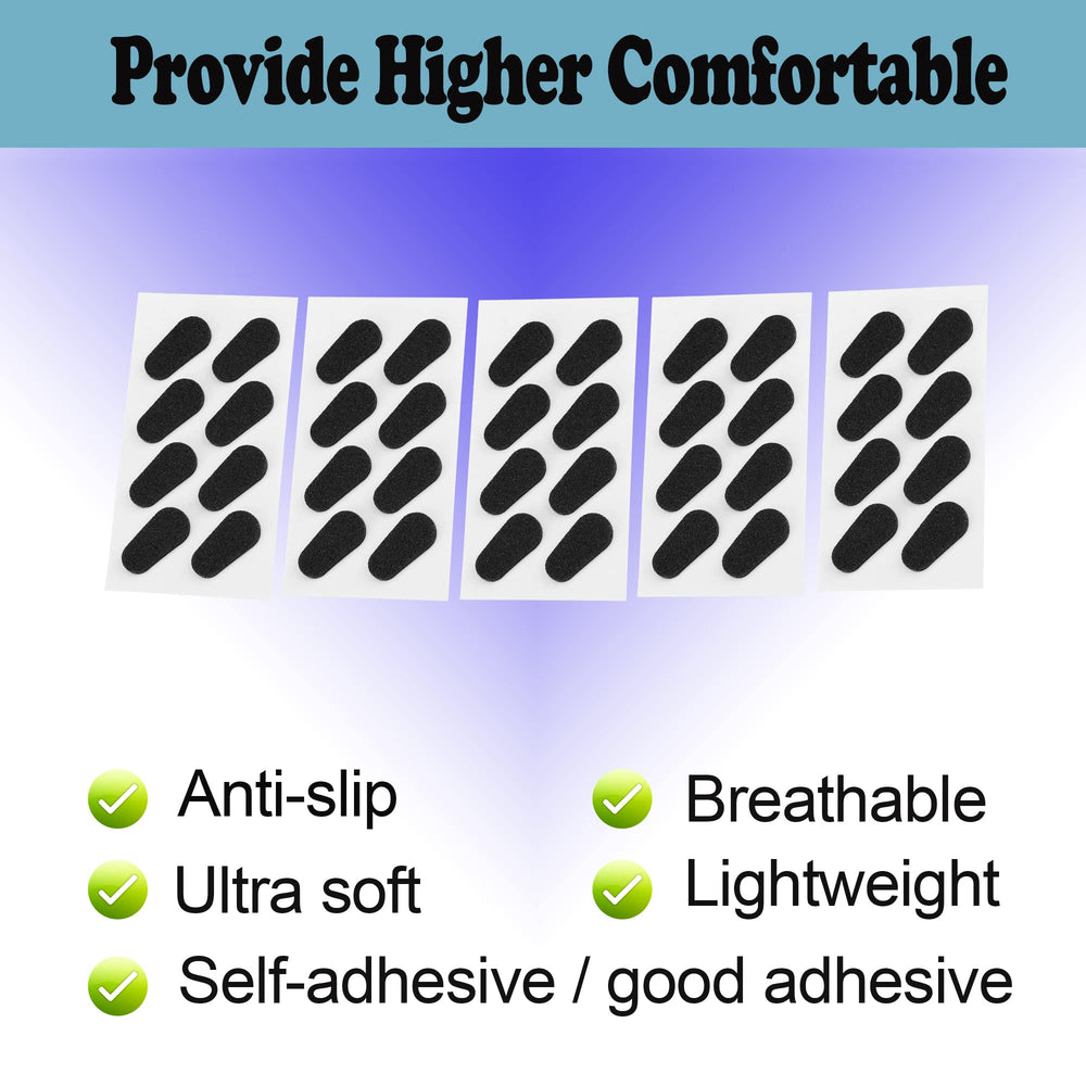 Self-adhesive foam nose pads applied to eyeglasses