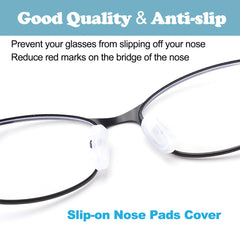 Anti-slip feature close-up of LVVFIT nose pad covers