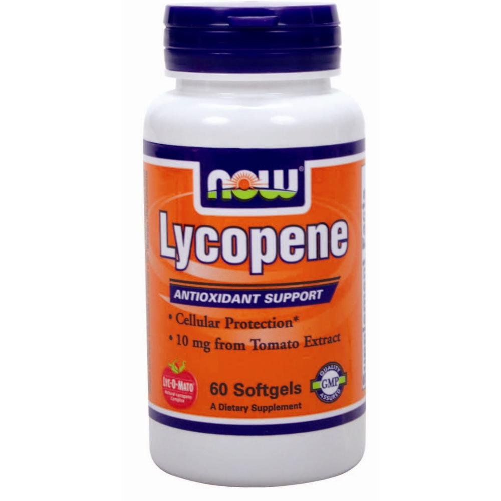 NOW Lycopene 10 mg Softgels - 60-count bottle