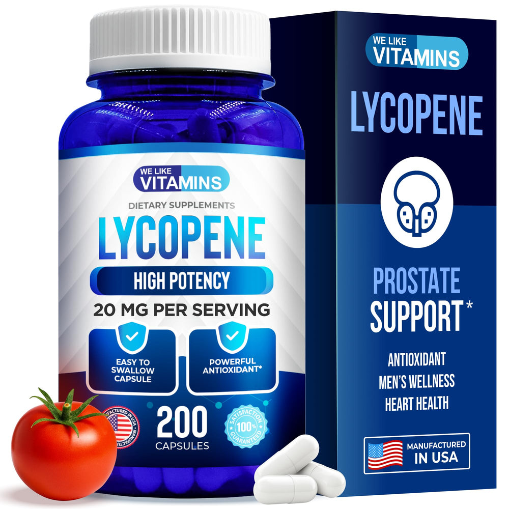 Lycopene 20mg per serving - 200 capsules bottle