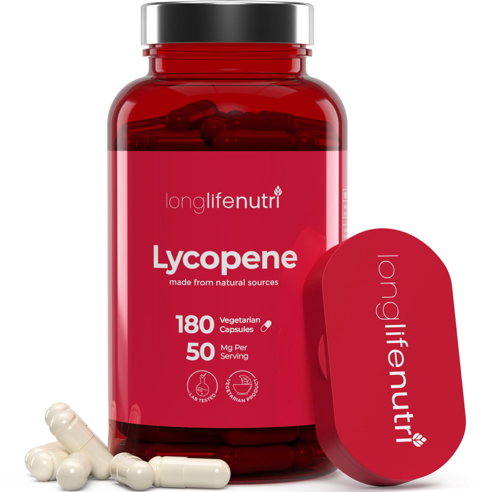 Bottle of Lycopene 50 mg 180 vegetarian capsules