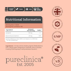 Close-up of Lycopene 50mg tablet