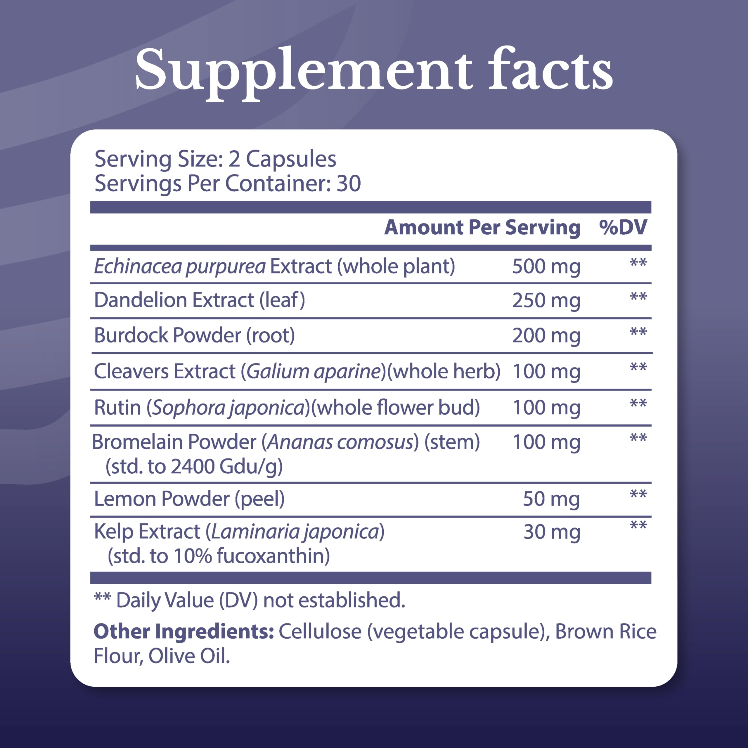 Lymph MD bottle side view showing capsule count