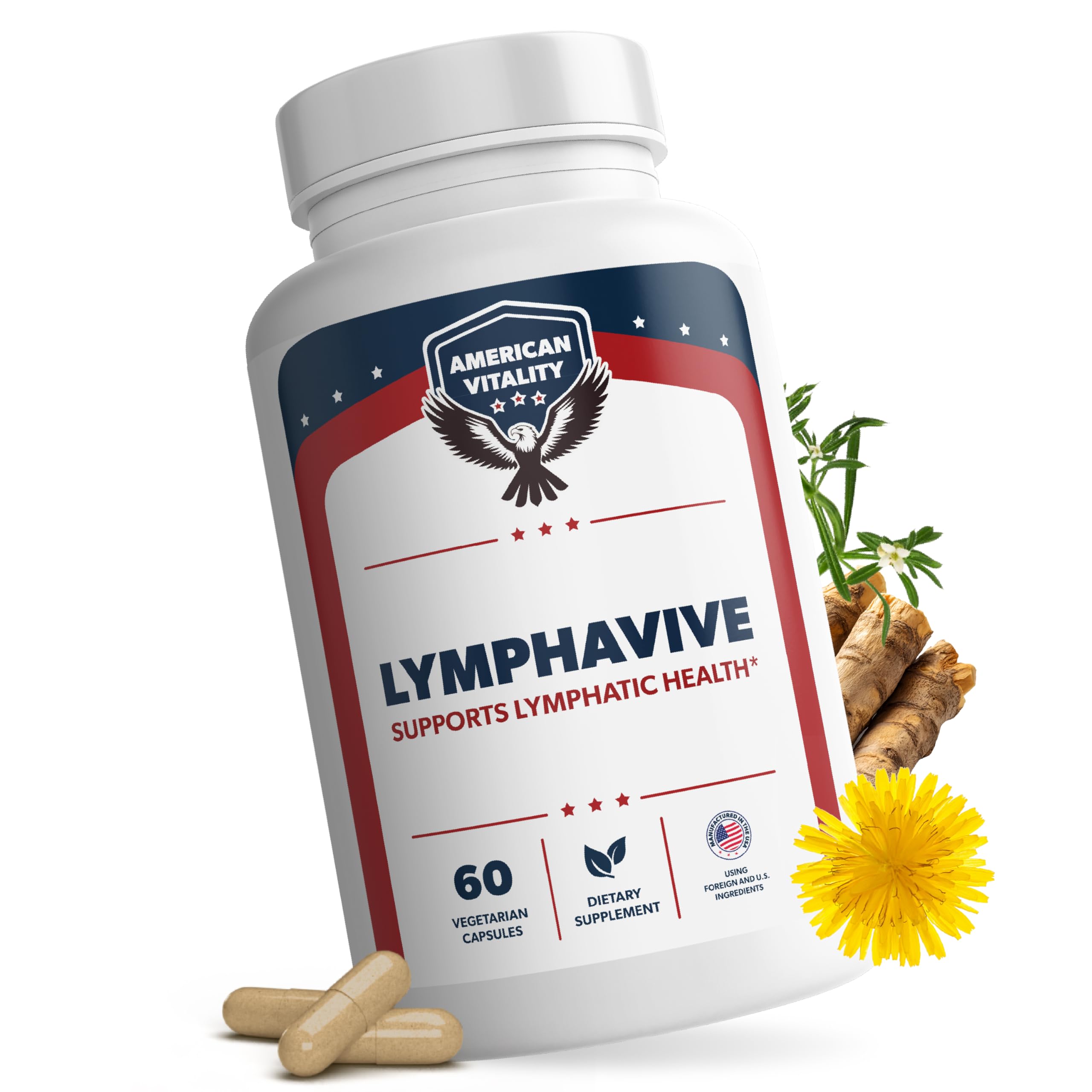 AMERICAN VITALITY LymphaVive bottle – Lymphatic Drainage supplement