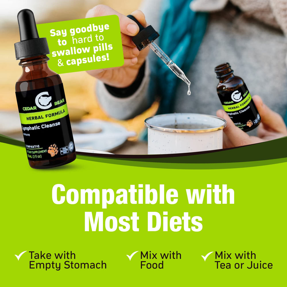 Graphic illustrating lymphatic support and immune health