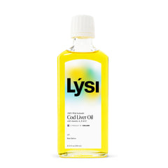 Close-up of Lysi Cod Liver Oil label showing 800 IU Vitamin D