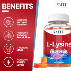 Close-up of L-Lysine 1000mg Gummies soft chews