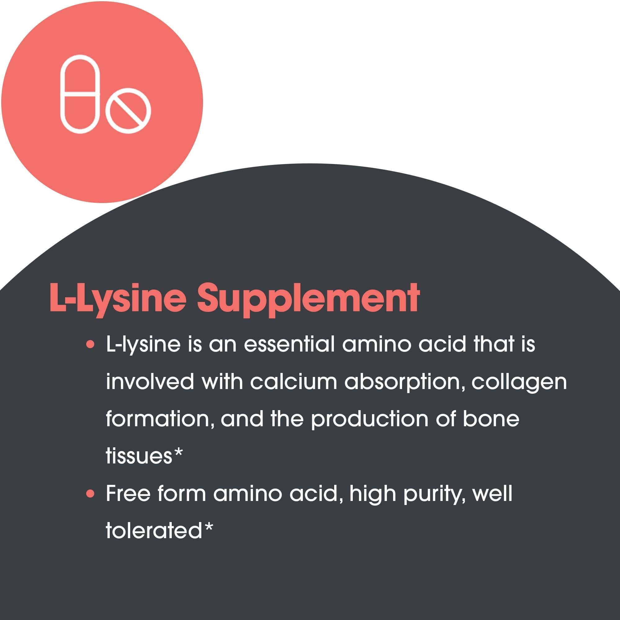 Graphic illustrating immune support benefits of L-Lysine.