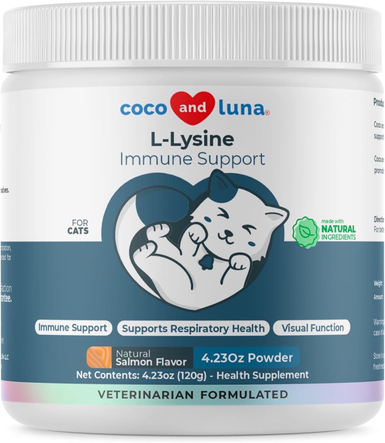 L-Lysine powder for cats 900mg per scoop