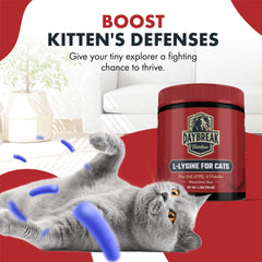 Cat supplement contains 250 mg krill and 900 mg L-lysine