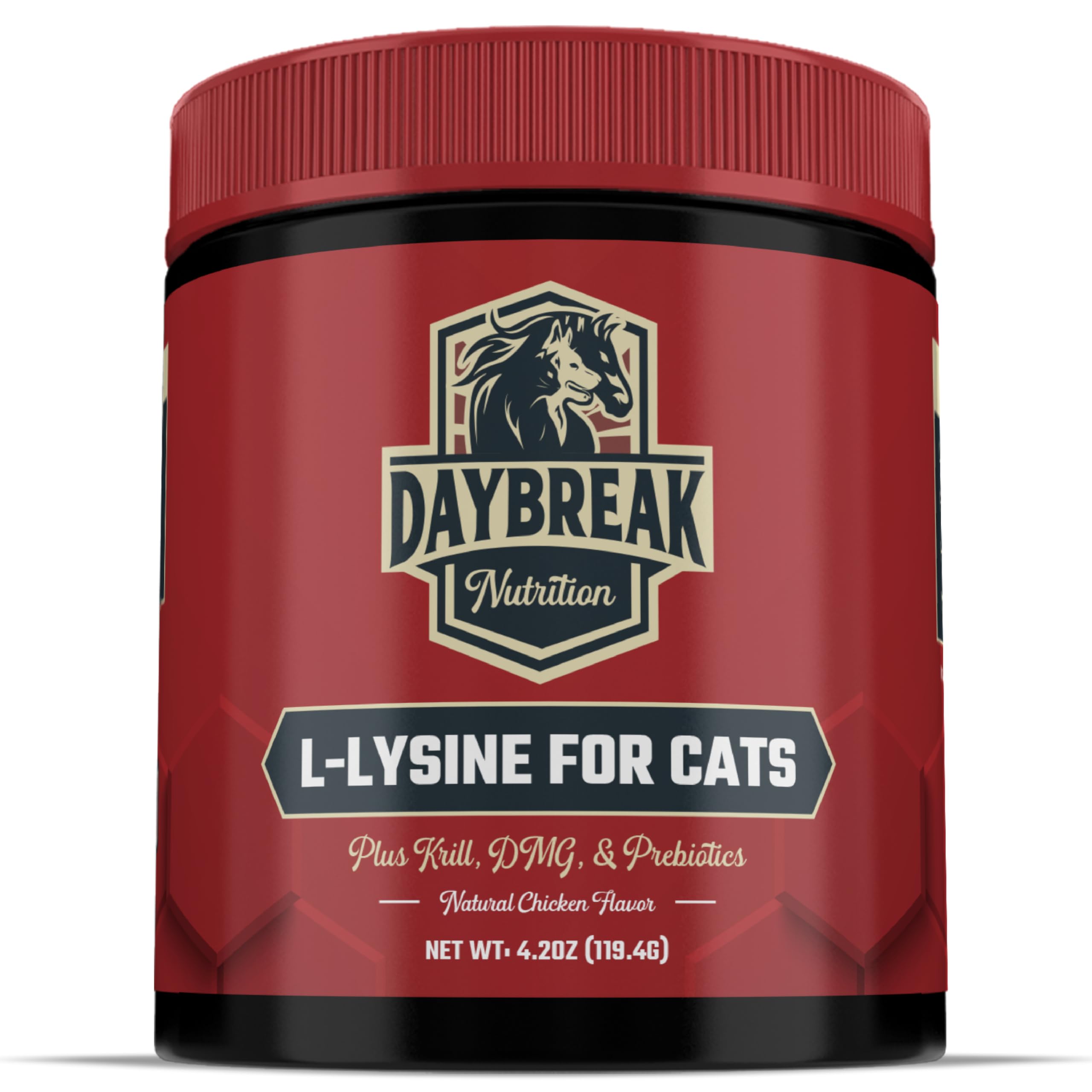 L-Lysine powder for cats with 900 mg per scoop for immune support