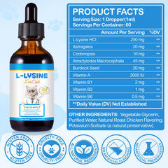 Cat food being mixed with lysine supplement liquid
