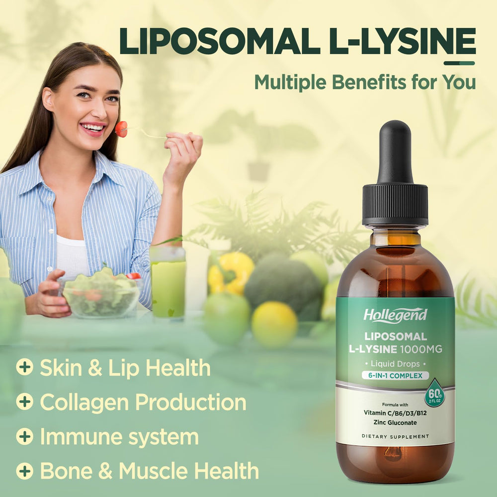 L-lysine liquid drops with vitamins C, B6, D3, B12 and zinc gluconate