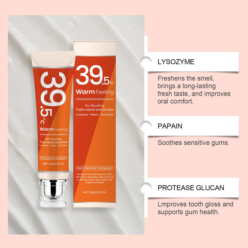 Front view of Lysozyme Whitening Toothpaste packaging