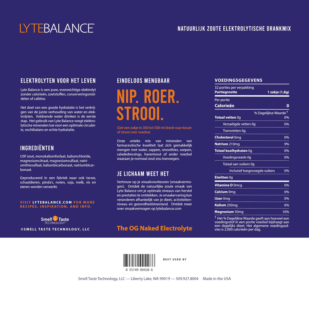Close-up of natural mineral salts used in Lyte Balance