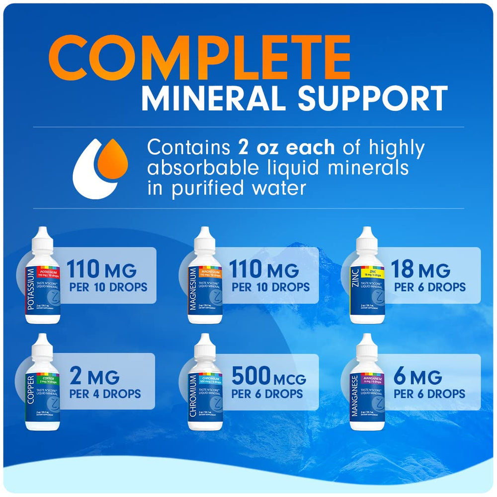 Key minerals included: potassium, zinc, manganese, copper