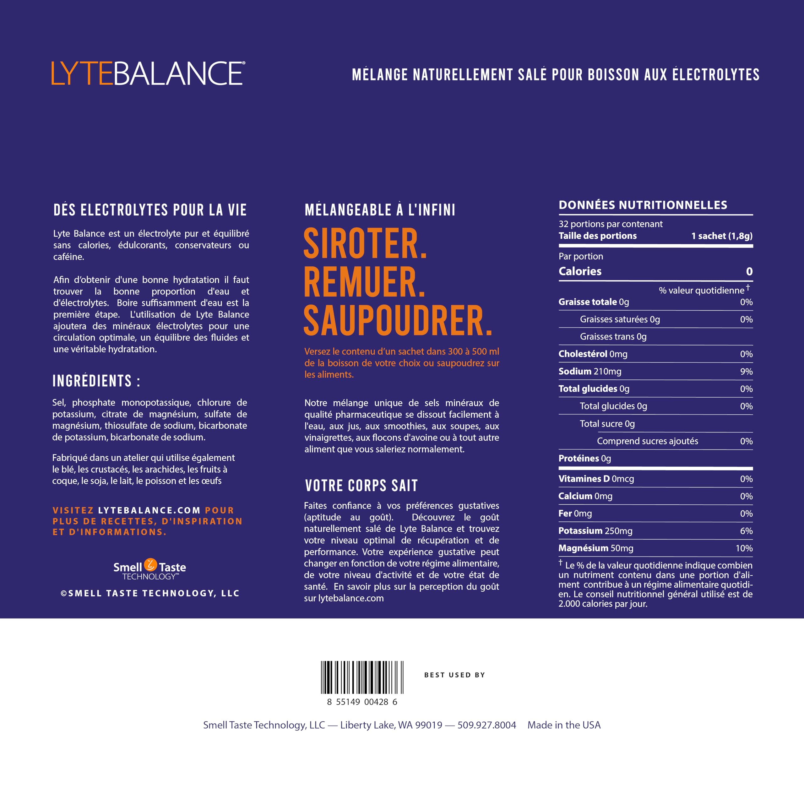 Lyte Balance on travel bottle; convenient hydration companion away from home.