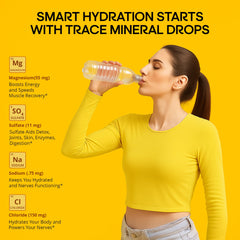 Close-up of LyteLine Trace Mineral Drops being added to water