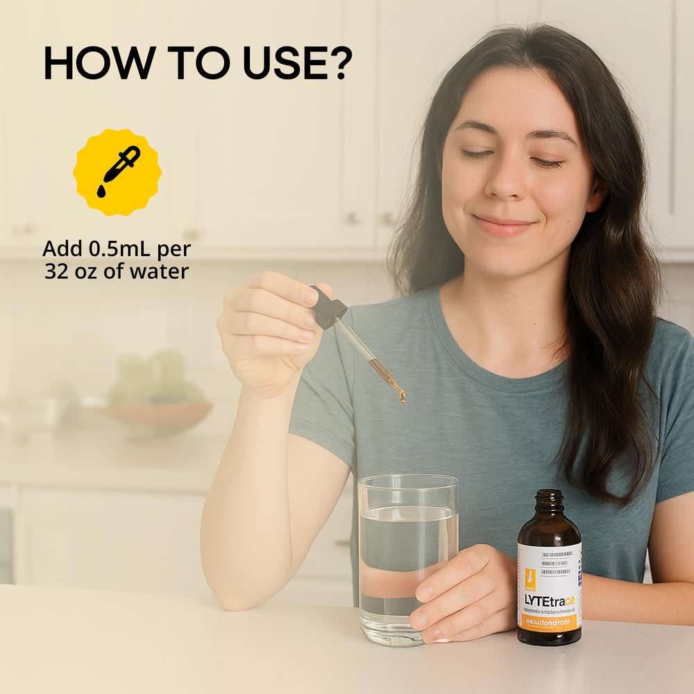 LyteLine Trace Mineral Drops used in smoothies and tea