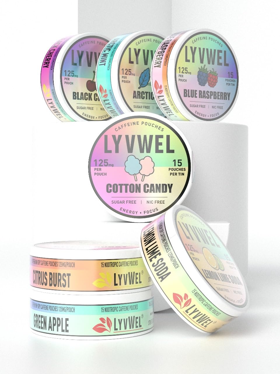 LyvWel citrus-burst pouch image conveying bright flavor and sustained energy.