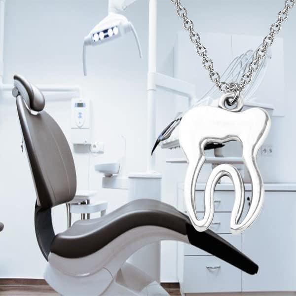 Lifestyle image showing how to wear the dental necklace