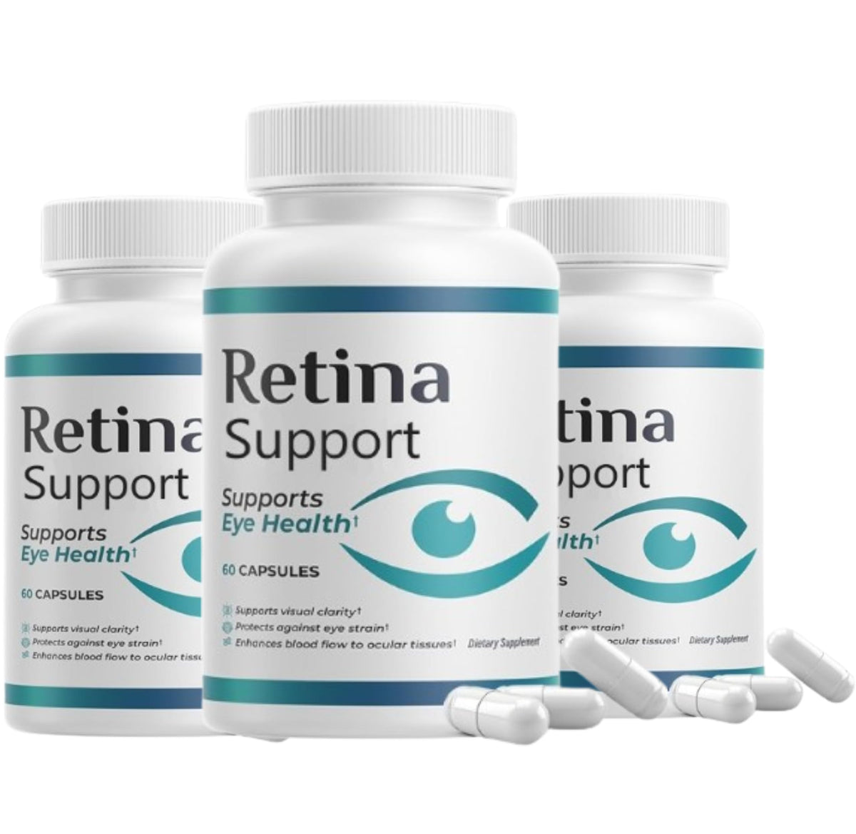 M B RetinaSupport Pack 3 bottle with VisionClear eye supplement capsules