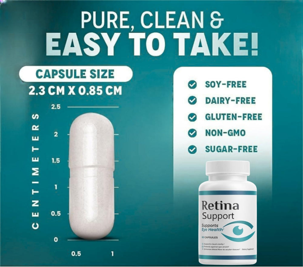 180-count bottle of RetinaSupport eye vitamin capsules
