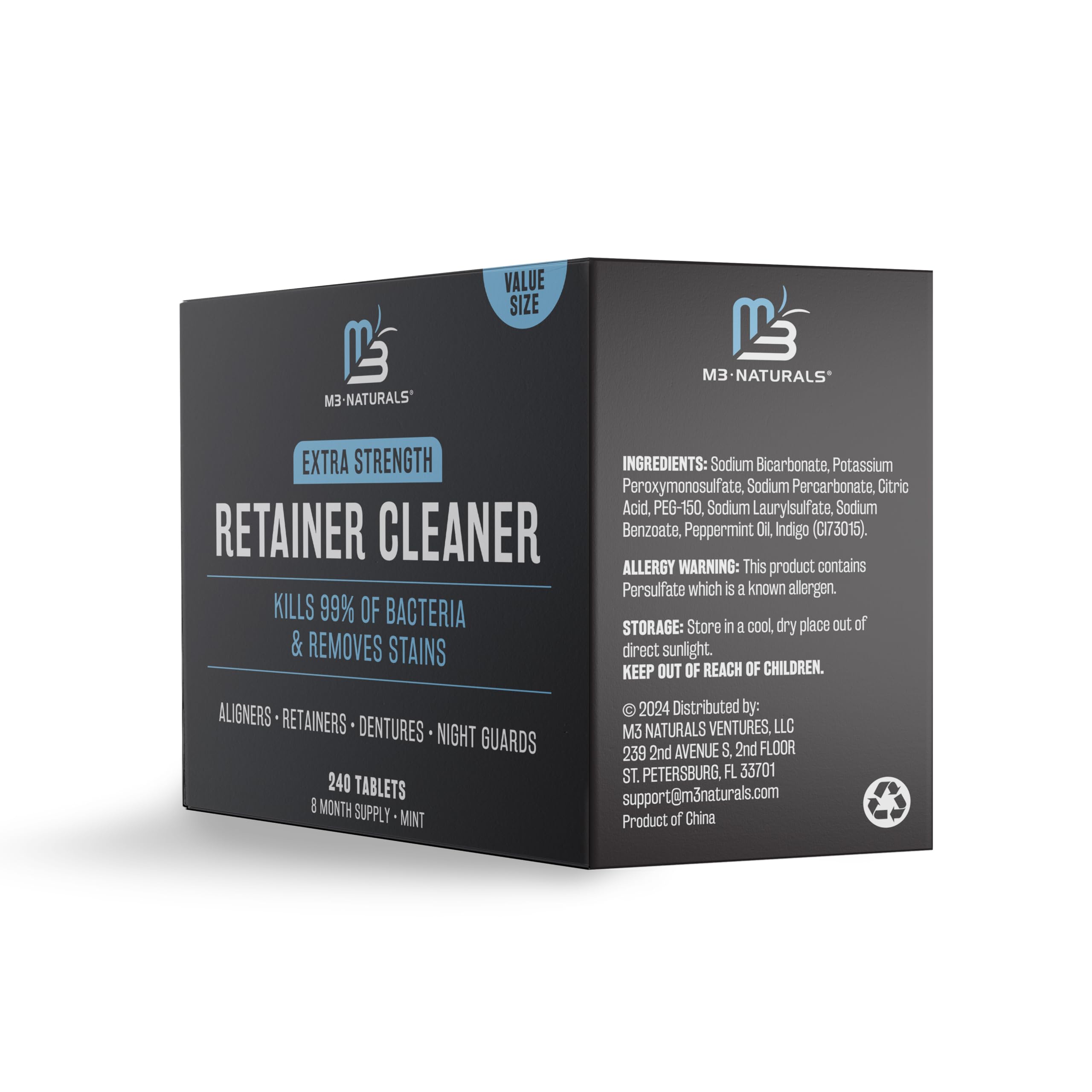 Invisalign and mouth guard cleaning with M3 Naturals