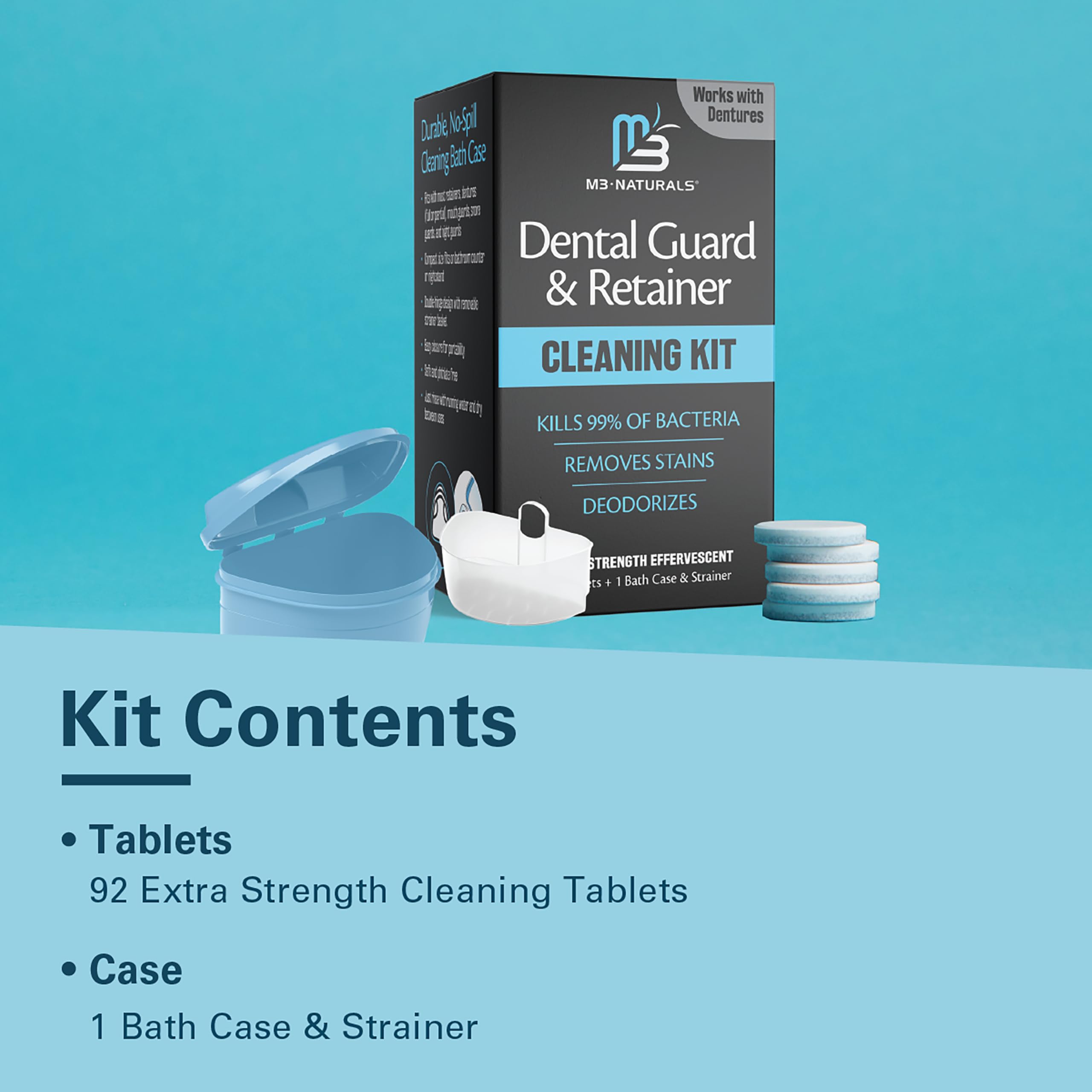 Mouth guard cleaning using denture cleaning tablets