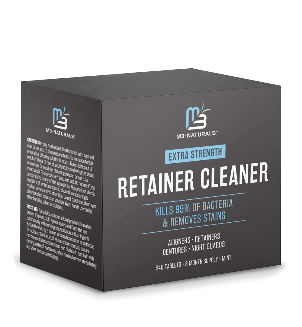 M3 Naturals Retainer and Denture Cleanser tablets jar