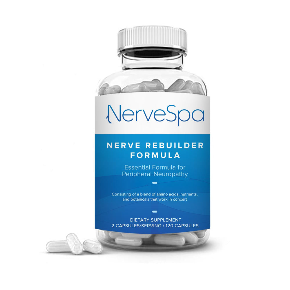 Bottle of M Pain Management Technologies Nerve Support Supplement - front view