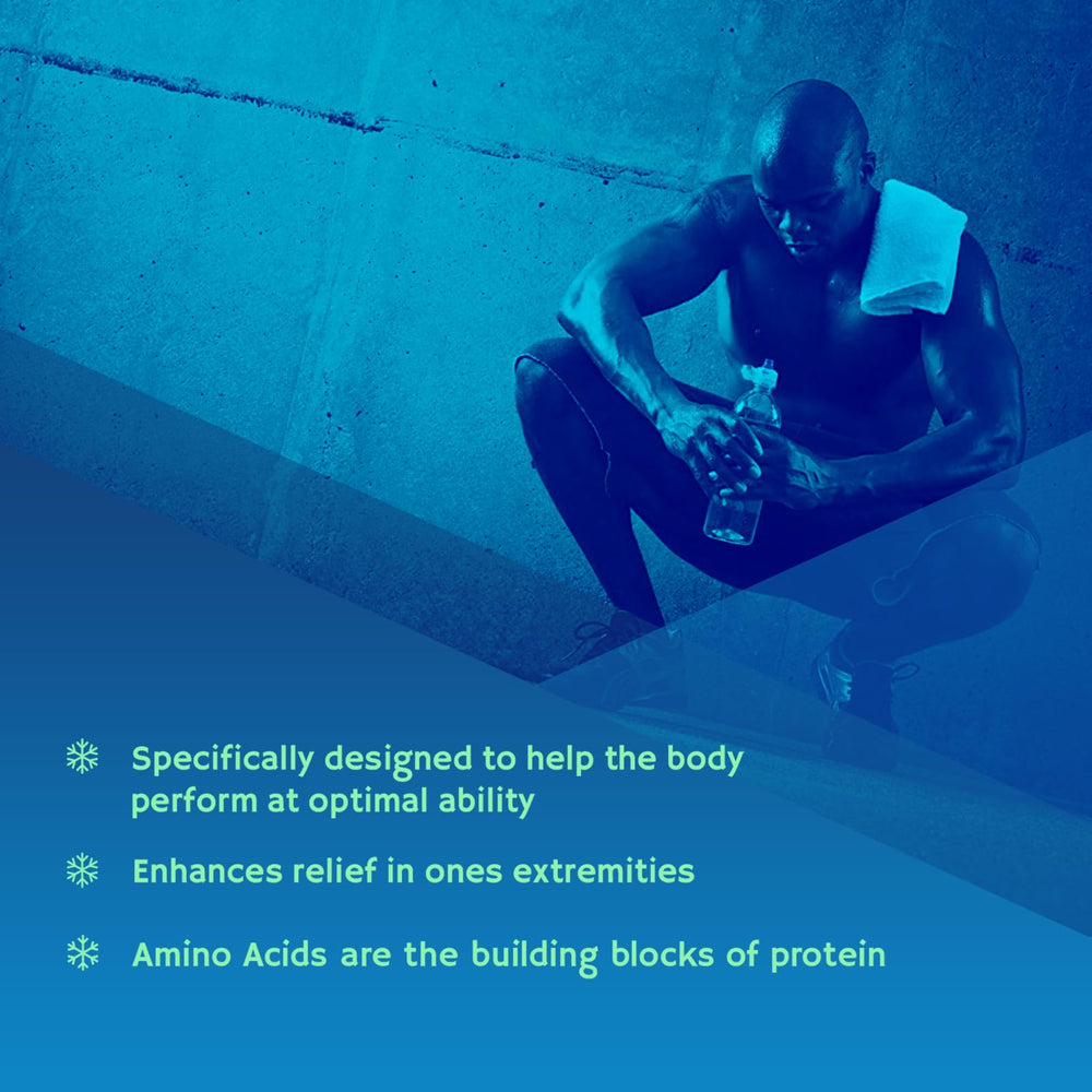 Label highlighting ingredients such as L-Arginine, L-Serine, Creatine, Glutamine, L-Lysine, B12 and B6