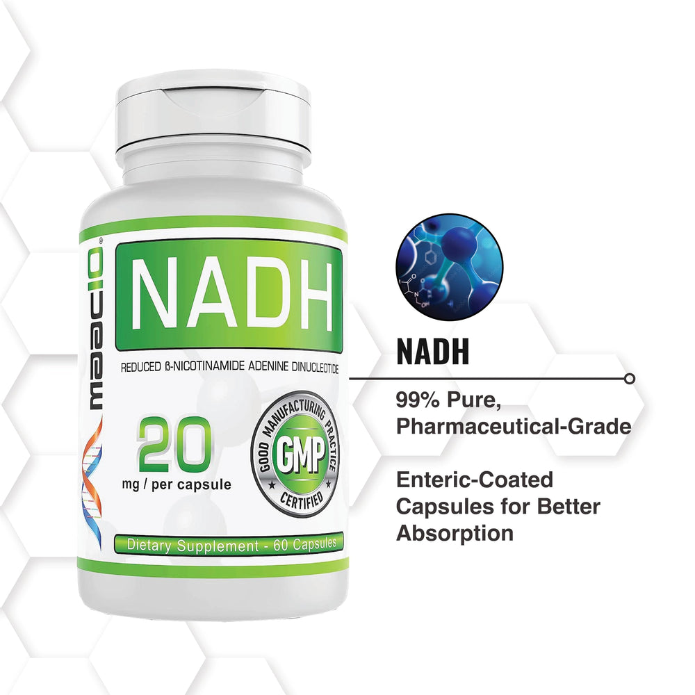 MAAC10 NADH is non-GMO, gluten-free and vegan for sensitive diets.